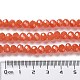Backlackierte Perlenstränge aus imitiertem Jadeglas DGLA-A034-J8MM-A12-4