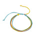 Pulsera trenzada de hilos de cera de fibra multihebra&nbsp;GN8006-6-1