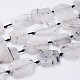 Chapelets de perles en quartz rutile noir naturel G-K206-13-1