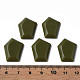 オペークアクリルカボション  五角形  ダークオリーブグリーン  23.5x18x4mm  約450個/500g MACR-S373-142-A11-4