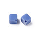 不透明なアクリルビーズ  キューブ  コーンフラワーブルー  13x14.5x14.5mm  穴：2mm  約530個/500g MACR-S373-135-A02-5