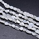 Pierres de lune arc-en-ciel blanches naturelles pépites brins de perles G-O048-07-2