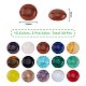 SUPERFINDINGS 30Pcs 15 Styles Natural Cabochon Gemstone 16mm Half Round Dome Flatback Quartz Stone for Necklace Jewelry Making DIY Craft Handmade G-FH0001-89-2