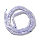 Brins de perles d'agate en dentelle bleue synthétique G-B064-A23-3