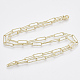 Fabricación de collar de cadena de clip de papel con textura de latón MAK-S072-02B-LG-2