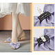 Décorations de chaussures en polyester bowknot FIND-WH0002-18B-4