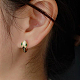 Boucles d'oreilles créoles en argent sterling forme 925 serpent WH7700-1-2