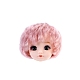 プラスチック製の人形の頭  短い巻き毛の髪型で  女性 bjd 人形アクセサリー作成のため  ピンク  40~60mm PW-WG34033-06-1