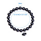 Bracelets extensibles en perles rondes en agate noire naturelle sunnyclue BJEW-PH0001-8mm-01-3