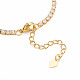 Brass Micro Pave Cubic Zirconia Claw Chain Bracelet for Women BJEW-T020-04G-4