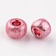 Cerise 8/0 Loose Electroplate Iris Round Spacer Glass Seed Beads X-SEED-A013-8-QC02-2