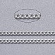 真鍮ツイストチェーン  カーブチェーン  溶接されていない  スプールで  カドミウムフリー＆鉛フリー  銀色のメッキ  2x1.5x1mm  約301.83フィート（92m）/ロール CHC010Y-S
