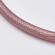 プラスチックネックレス  真鍮パーツ  ミックスカラー  19インチ（48.5cm）  5mm NJEW-F199-B-3
