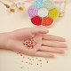 4200Pcs 7 Colors Round Baking Paint Glass Seed Beads SEED-YW0001-71-7