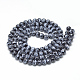 Chapelets de perles en verre opaque brossé DGLA-S115-8mm-K61-2