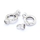 Rhodium Plated 925 Sterling Silver Key Clasps STER-I016-121P-2