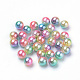 Regenbogen Acryl Nachahmung Perlen OACR-R065-4mm-07-1
