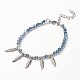 Perle di vetro Placchi braccialetti di fascino BJEW-JB03693-2