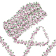 Gorgecraft 5 yardas de cinta de ajuste de flores flor morada claro apliques de encaje de diy costura artesanal borde de encaje adorno para vestidos de novia adorno decoración de fiesta de diy OCOR-GF0001-17G-1