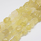 Premières citron naturel brins de perles de quartz bruts G-F403-05-1