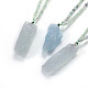Natural Aquamarine Pendant Necklaces NJEW-F245-H01-1