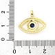 Латунные подвески с фианитом и стеклом KK-D536-19G-3