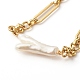 Natural Pearl Link Bracelets BJEW-JB06399-01-5