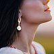 ANATTASOUL 1 Pair Natural Pearl Dangle Leverback Earrings EJEW-AN0004-01-4