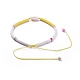 Handmade Polymer Clay Heishi Beads Braided Beaded Necklaces NJEW-JN02724-3