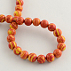 Round Dyed Gemstone Beads Strands G-R251-02B-2