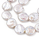 Fili di perle di keshi di perle barocche naturali PEAR-S018-06D-2