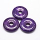 Dyed Natural Malaysia Jade Donut/Pi Disc Pendants G-L407-02-35mm-1
