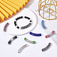 Sunnyclue 1 boîte de 16 pièces de perles en tube de strass de 8 couleurs RB-SC0001-07-5