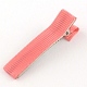 Haar-Accessoires Eisen Alligatorhaarclips, mit Ripsband, Orangerosa, 49~49.5x10~11 mm