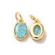 Real 18K Gold Plated Brass Micro Pave Cubic Zirconia Pendants KK-M243-07G-01-2