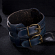 Rétro large bande bracelets cordon en cuir unisexe BJEW-BB16045-C-4