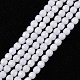 Synthétiques agate perles blanches de brins G-D419-4mm-01-1