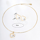 Set di gioielli a forma di cuore con zirconi trasparenti e perla finta in plastica ZC3739-1-4
