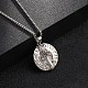 Ожерелья с подвеской из латуни с микропаве и кубическим цирконием NJEW-M211-03B-P-2