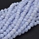 Dentelle bleu brins ronds agate perles naturelles G-F289-27-6mm-1