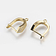 Brass Micro Pave Cubic Zirconia Earring Hooks KK-I618-25G-RS-1