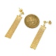 Brass Coreana Chain Tassel Earrings EJEW-JE05520-3