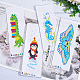 GORGECRAFT 4 Sets 4 Styles Cross Stitch Bookmark Kits DIY Embroidery Bookmark Easy Stamped Embroidery Bookmark for Beginners Youth Adults Sea Horse Penguin Dinosaur Butterfly Patterns DIY-FG0004-07-4