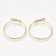 Brass Hoop Earrings X-KK-S348-406B-1