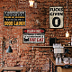 GLOBLELAND Vintage Cat Metal Sign Funny Fat Cat Sign Warning Metal Sign For Indoor & Outdoor Home Bar Coffee Kitchen Wall Decor AJEW-WH0189-141-6
