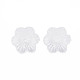Bouchons de perles acryliques transparentes fleur X-OACR-T003-19-4
