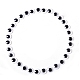 Черный и белый пластик покачиваться гугли глаза кабошоны DOLL-PW0001-077B-1