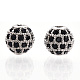 Perles de zircone cubique de placage de rack en laiton X-ZIRC-S001-6mm-B03-2