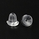 500個のプラスチック製イヤーナット  ベルイヤーナッツ  耳の後ろ  透明  4x4mm  穴：1mm KY-FS0001-09-3