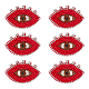 AHANDMAKER 6 Pcs Eye Beaded Patches for Clothes DIY-WH0401-29-1